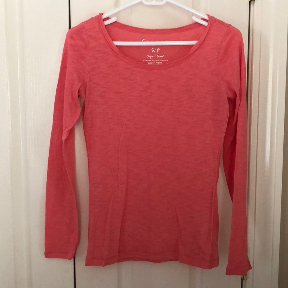 Aeropostale Salmon Long Sleeve Shirt Size Small